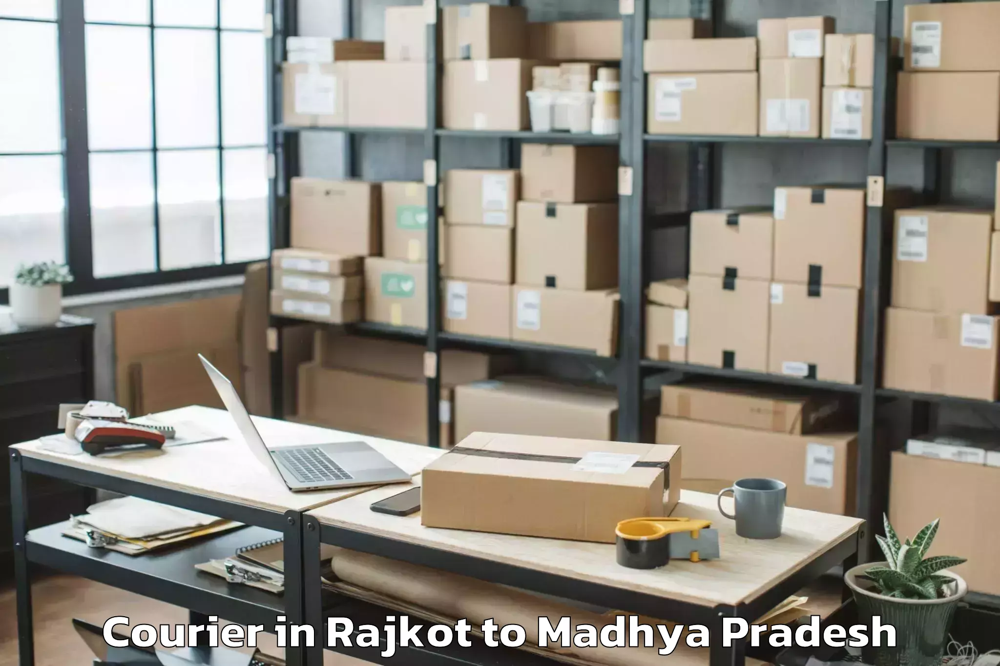 Book Rajkot to Bijawar Courier Online